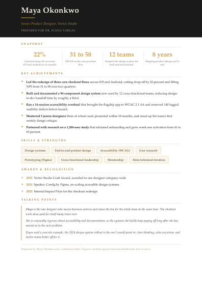 Brag sheet (luxe)