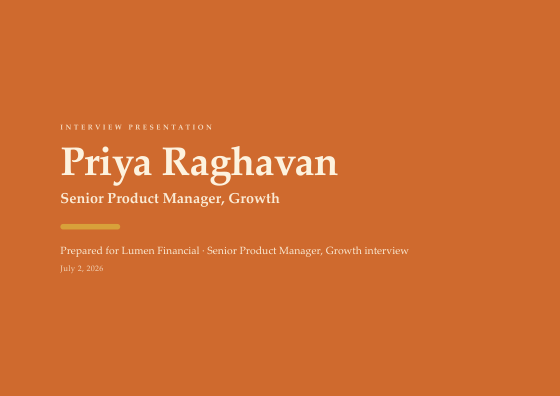 Interview presentation (retro)