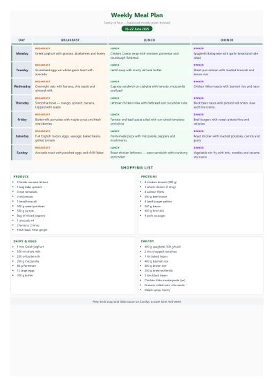Meal plan (pastel)