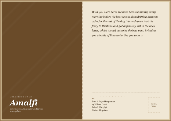 Postcard (rustic)