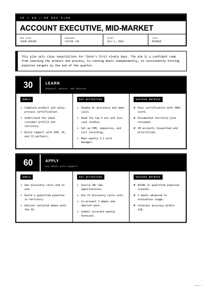 30-60-90 day plan (brutalist)